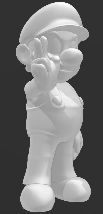 NINTENDO SUPER MARIO - PEACE SIGN - 3D PRINTING FILE 3D print model_4