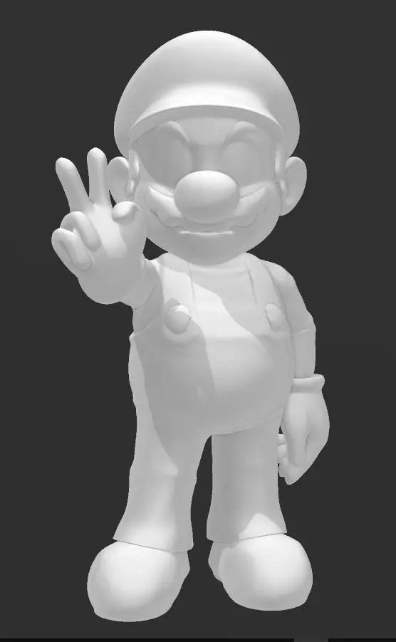 NINTENDO SUPER MARIO - PEACE SIGN - 3D PRINTING FILE 3D print model_0
