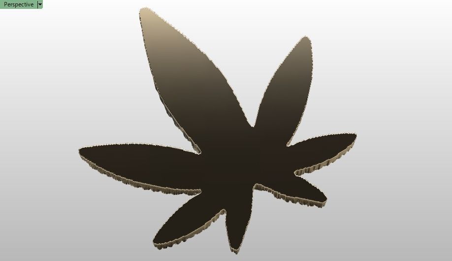 marijuana gold leaf 3D print model_4