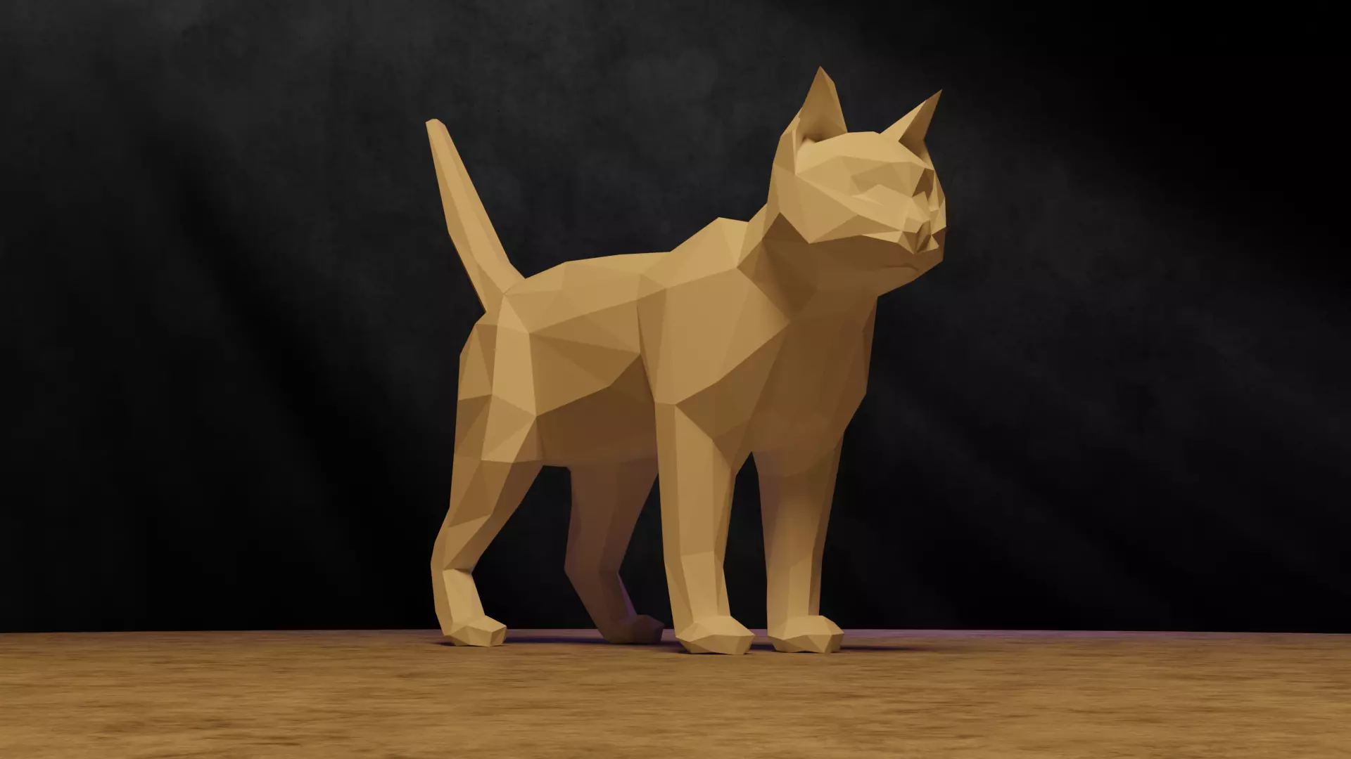 Polygonal Cat 3D print model