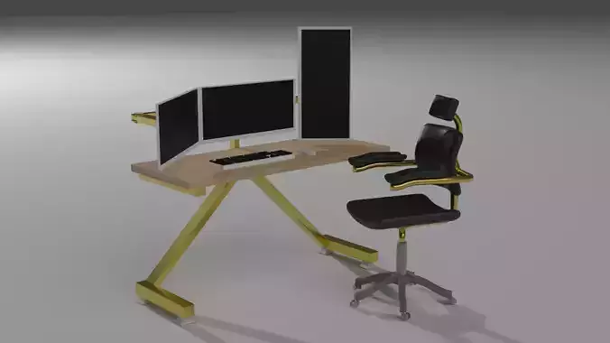 computer on the table