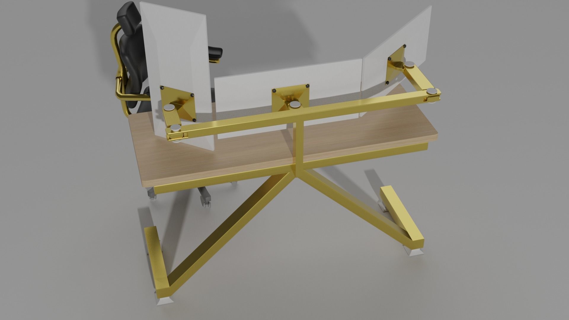 computer on the table Free low-poly 3D model_4