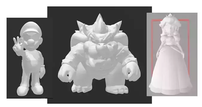 NINTENDO 3 PACK - MARIO and  BOWSER and PRINCESS PEACH 3D PRINT 3D print model