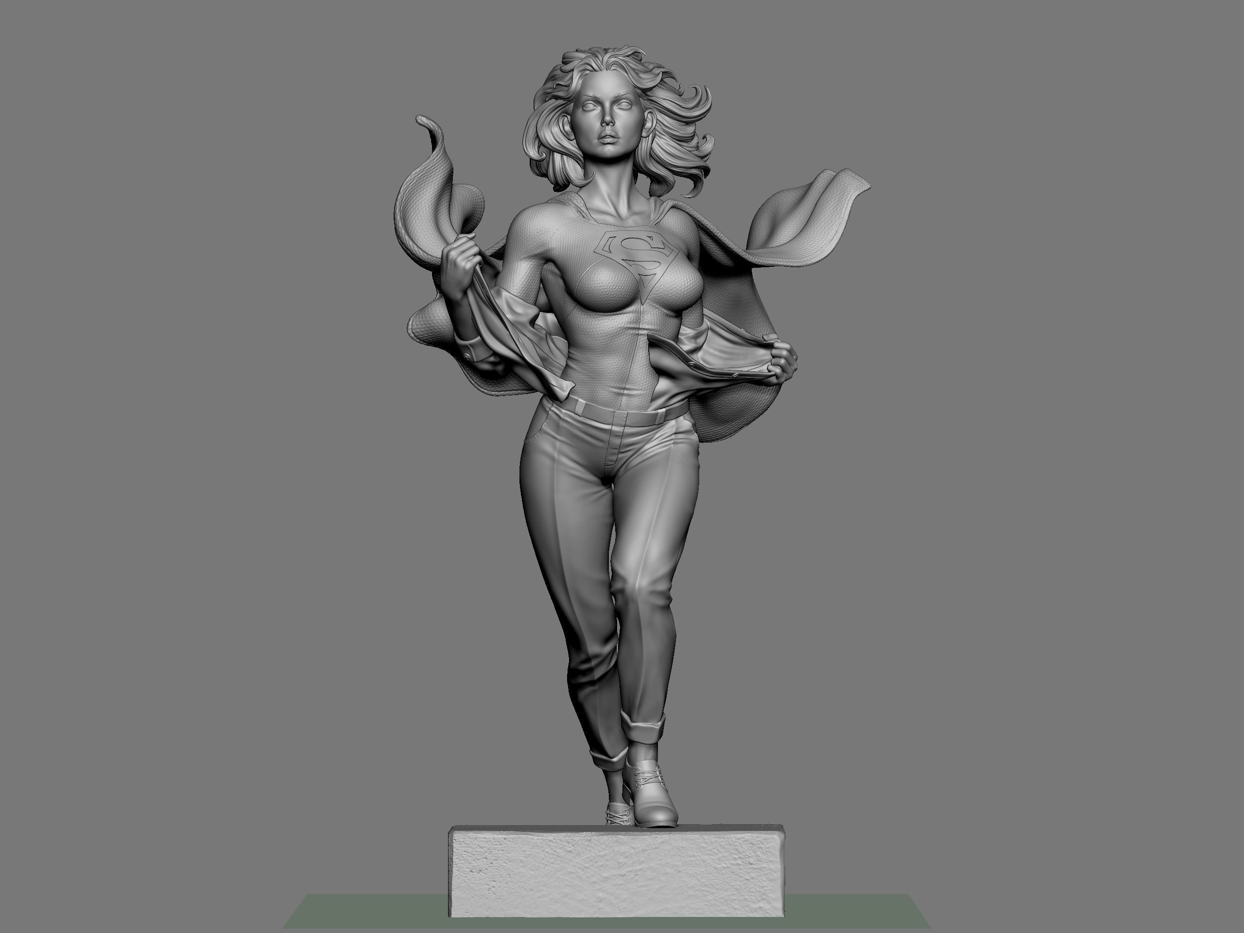 SuperGirl Run 3D print model_1