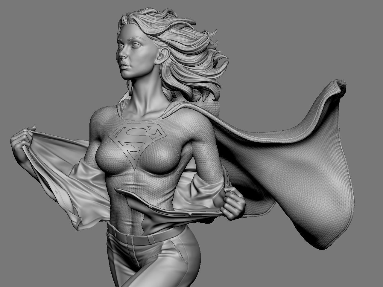 SuperGirl Run 3D print model_31