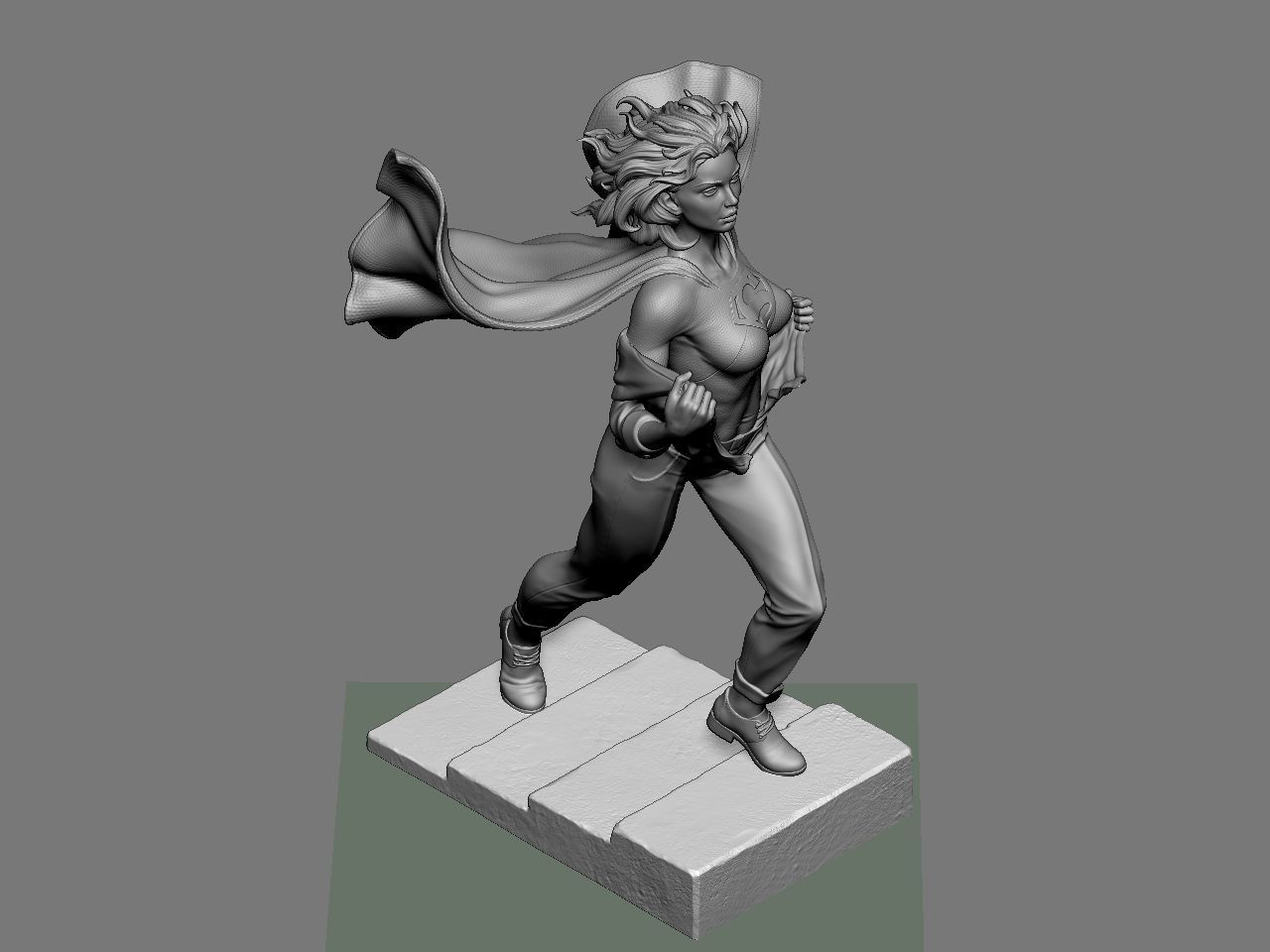 SuperGirl Run 3D print model_51