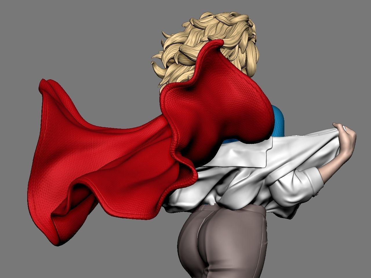SuperGirl Run 3D print model_22
