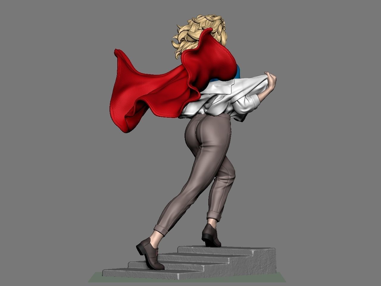 SuperGirl Run 3D print model_6