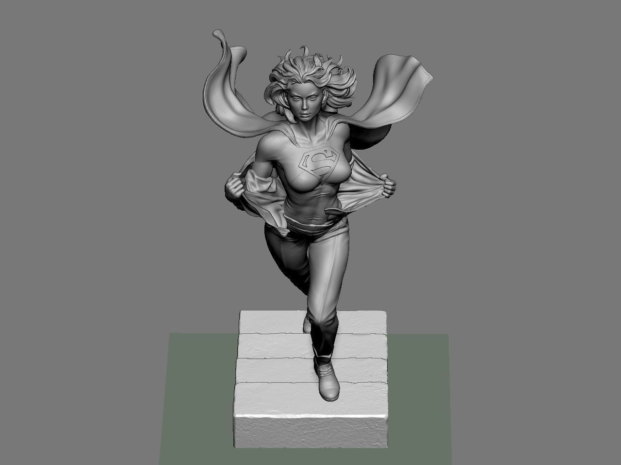 SuperGirl Run 3D print model_49