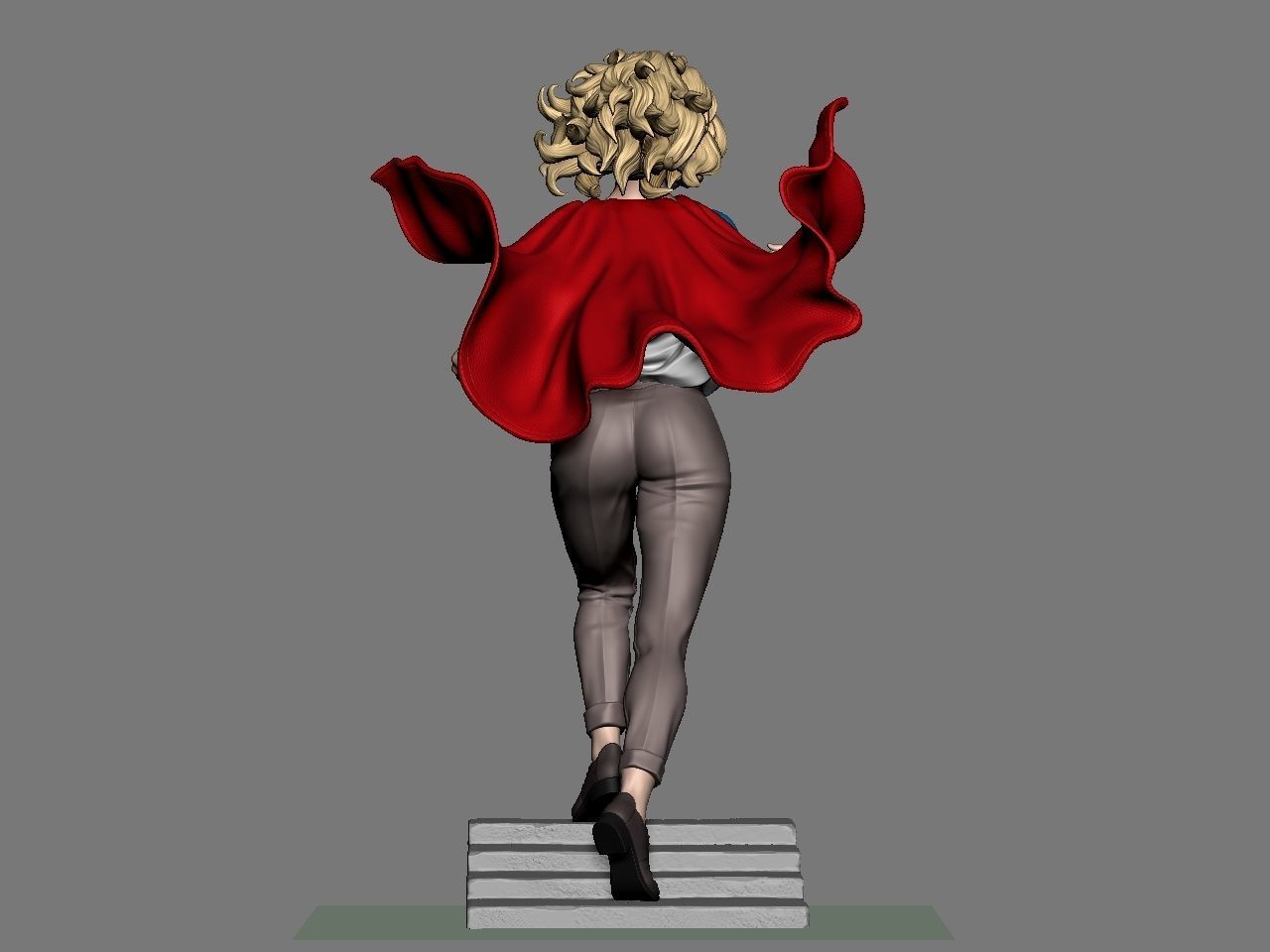 SuperGirl Run 3D print model_8