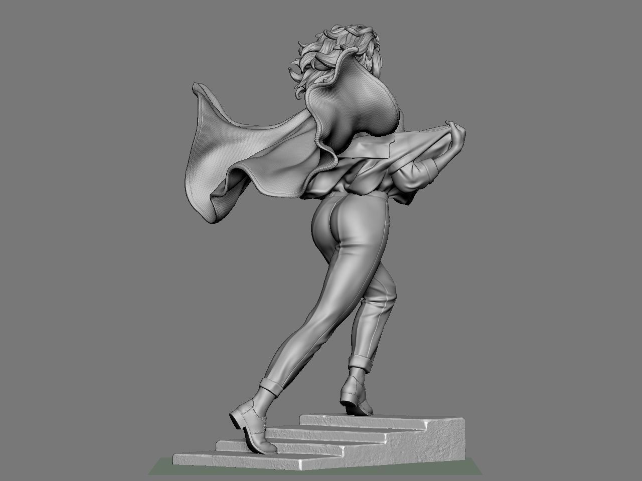 SuperGirl Run 3D print model_7