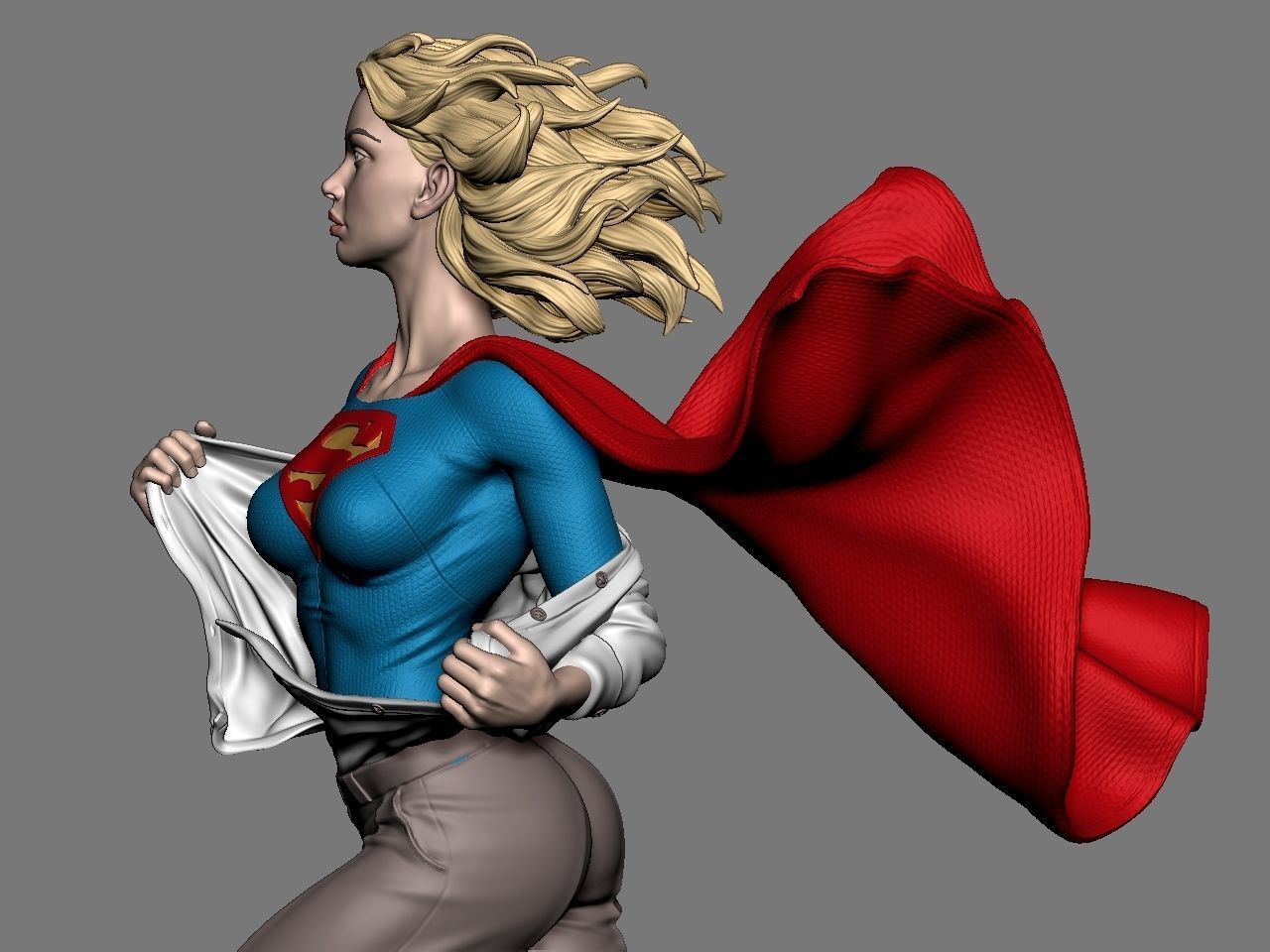 SuperGirl Run 3D print model_28