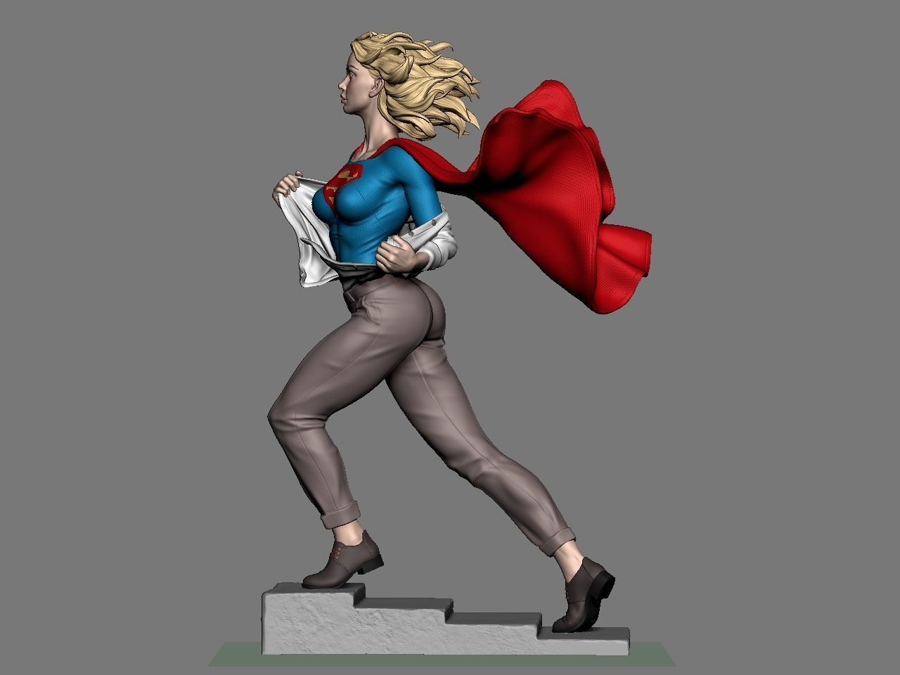 SuperGirl Run 3D print model_12