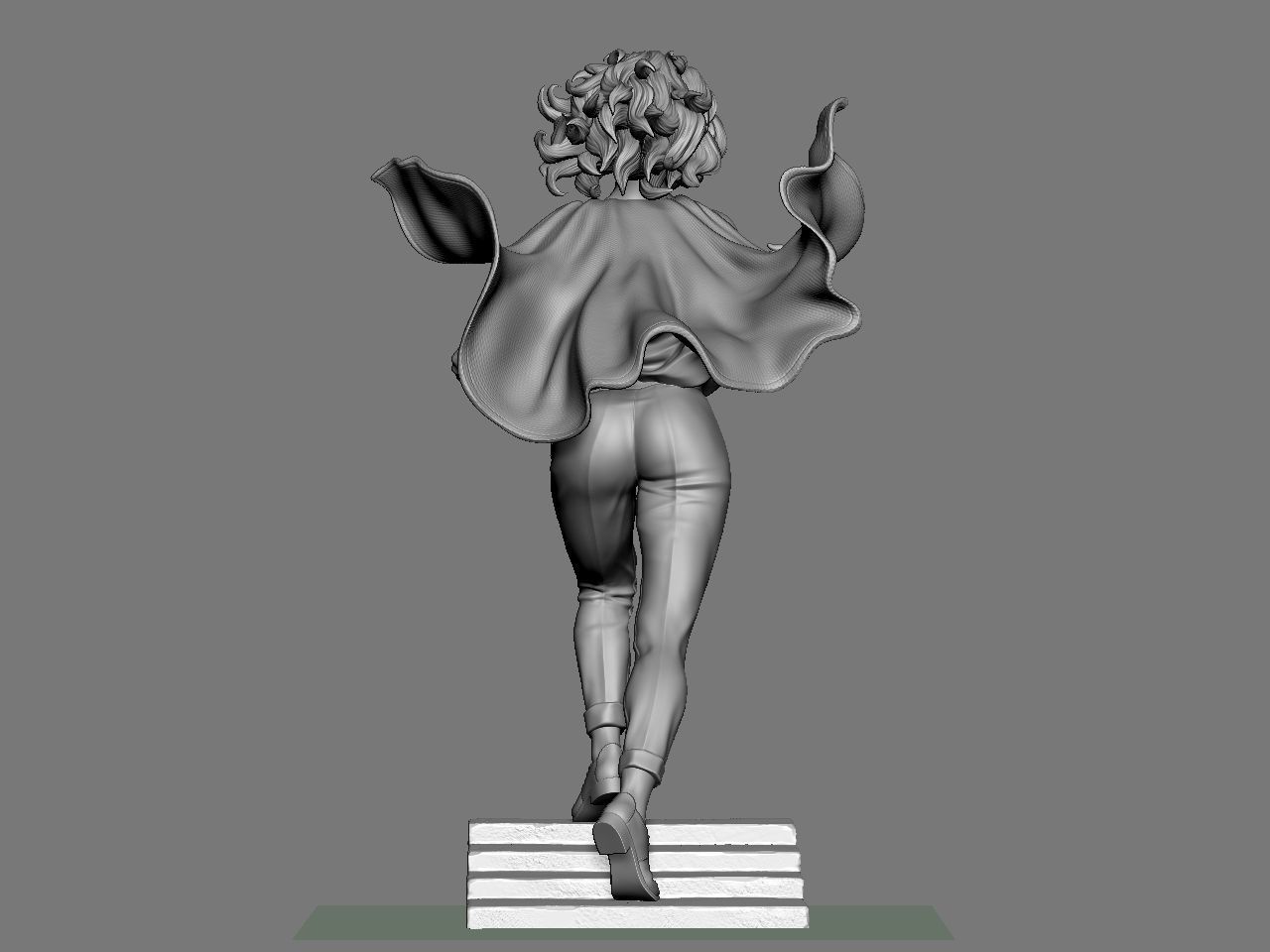 SuperGirl Run 3D print model_9