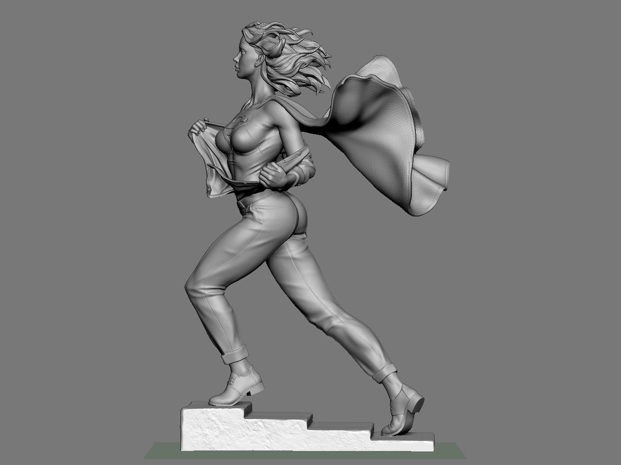 SuperGirl Run 3D print model_13