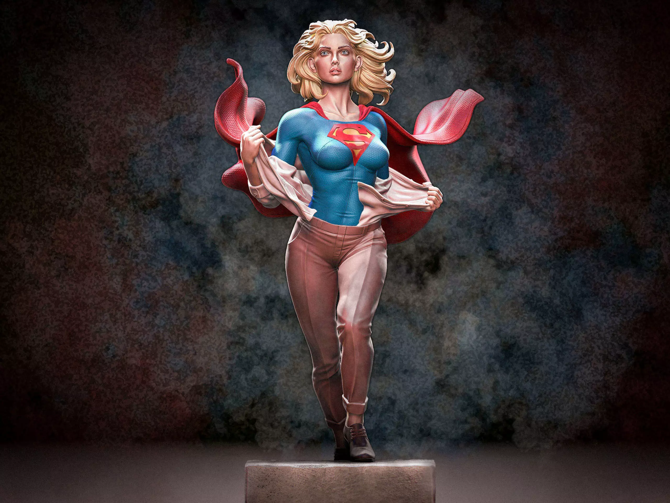 SuperGirl Run 3D print model_0