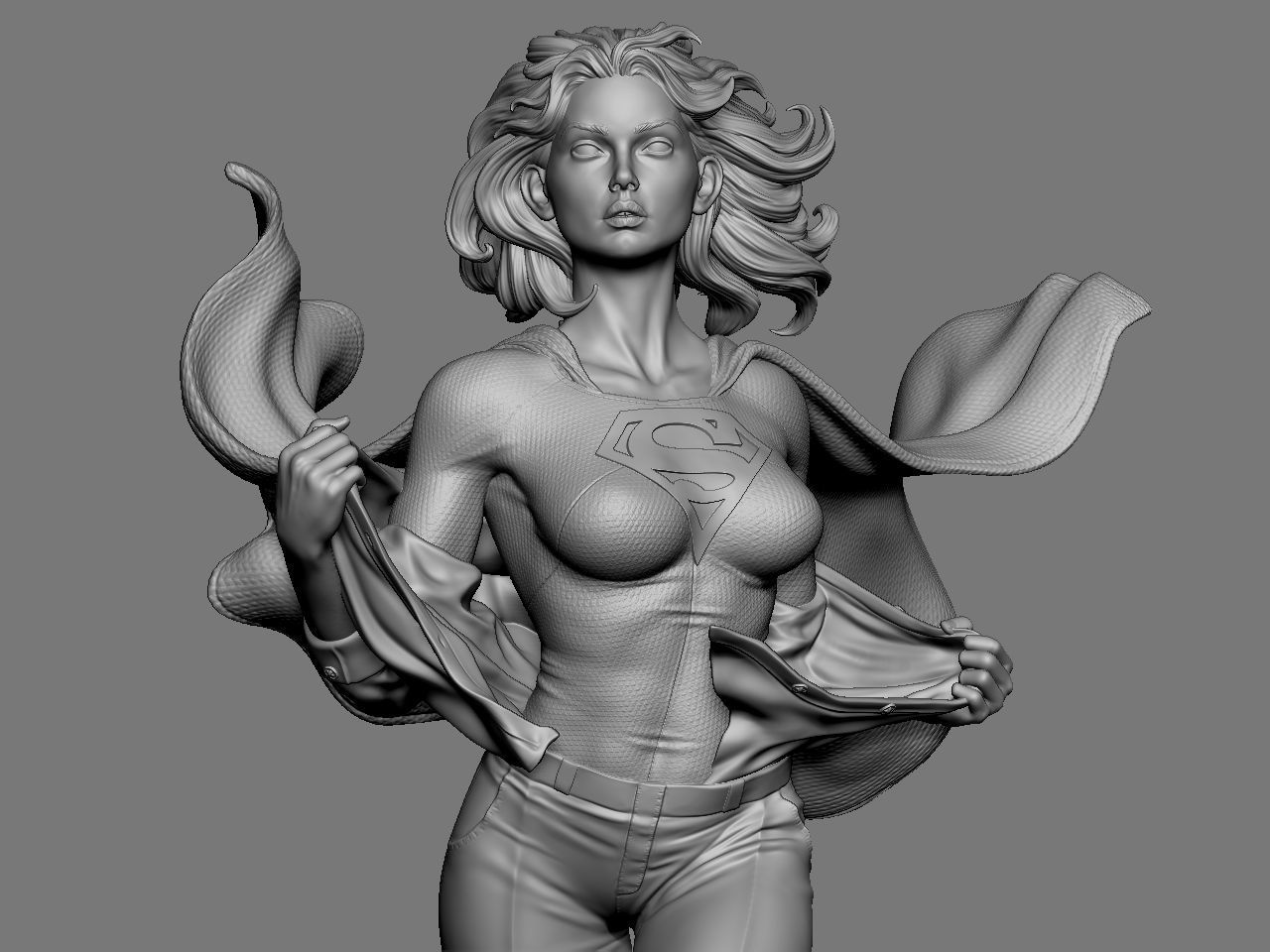 SuperGirl Run 3D print model_17