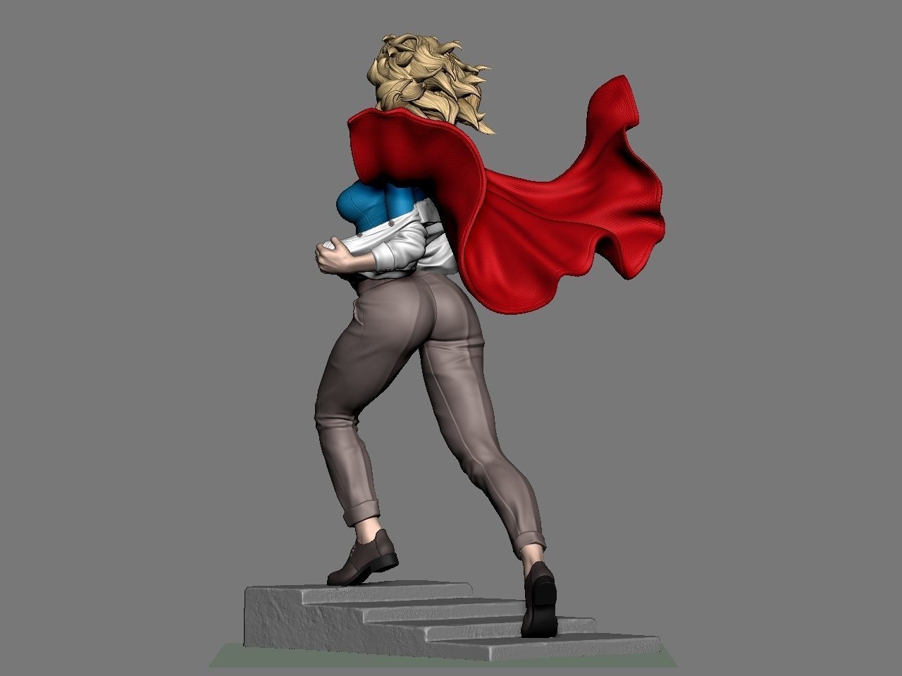 SuperGirl Run 3D print model_10