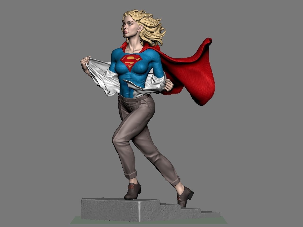 SuperGirl Run 3D print model_14