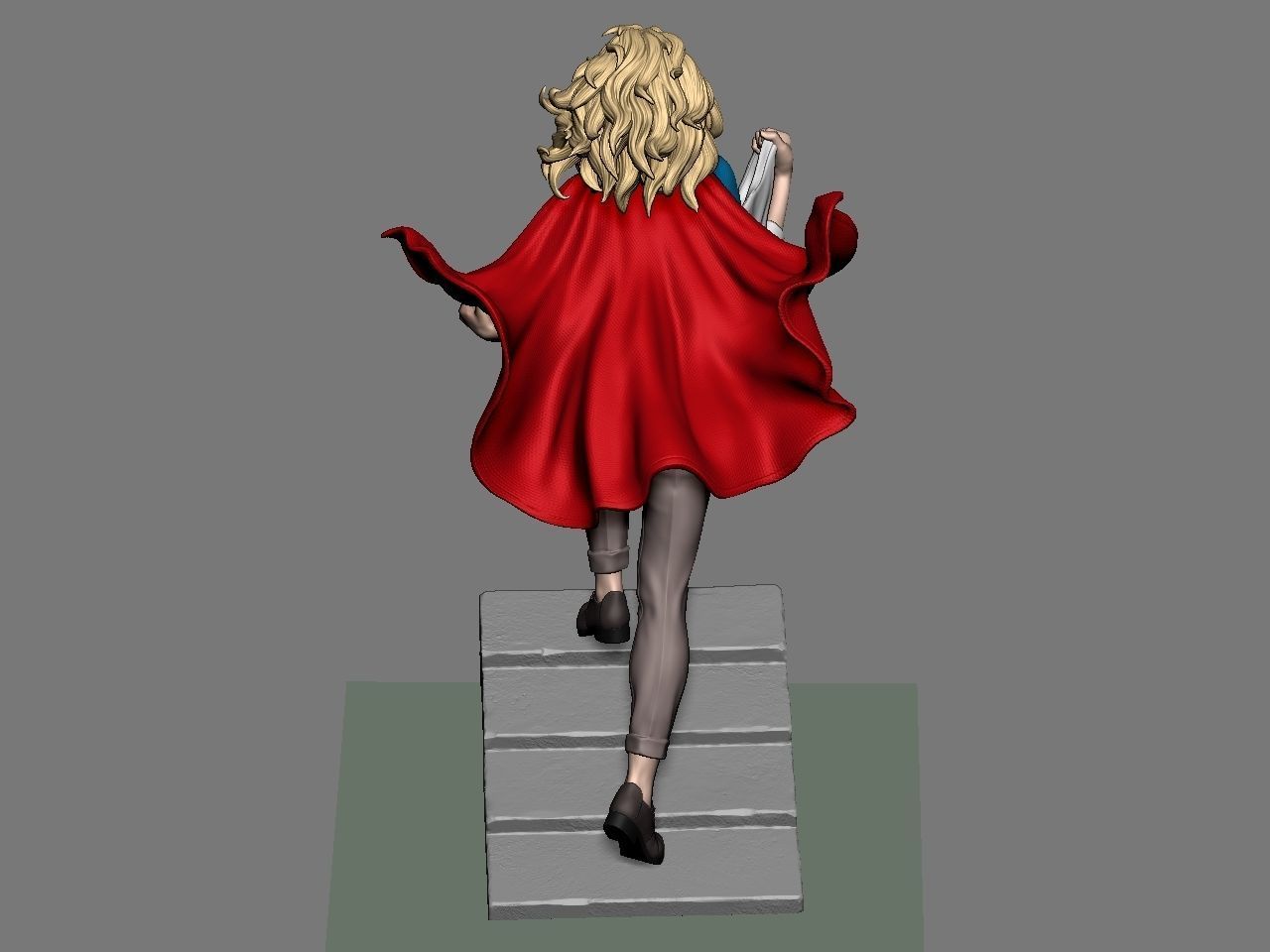 SuperGirl Run 3D print model_56