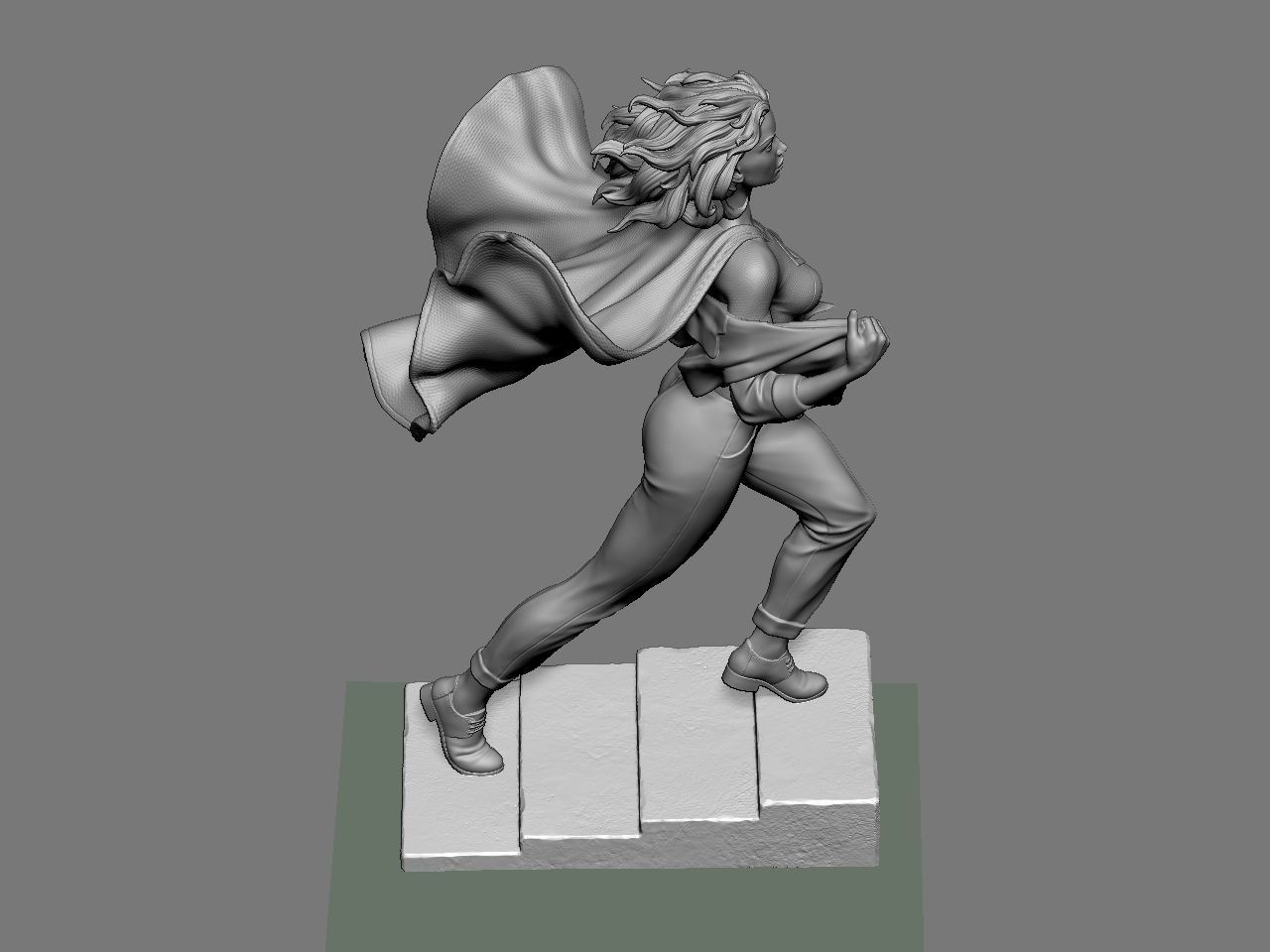 SuperGirl Run 3D print model_53
