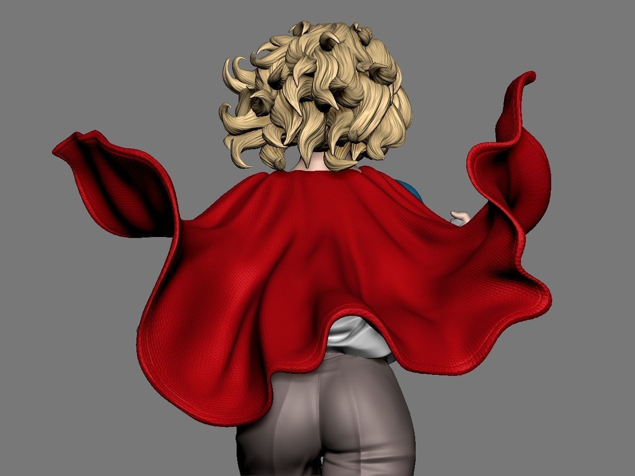 SuperGirl Run 3D print model_24