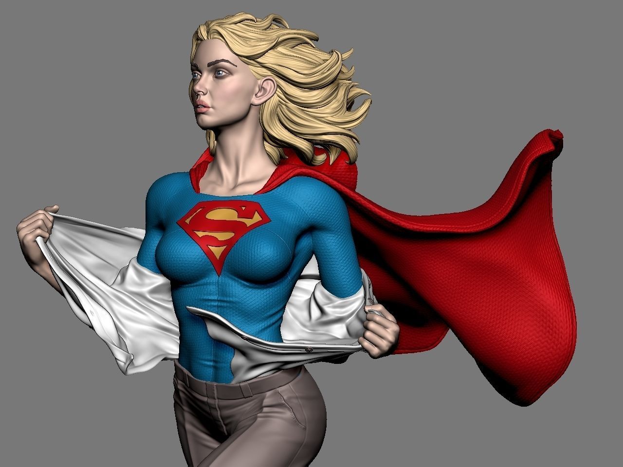 SuperGirl Run 3D print model_30