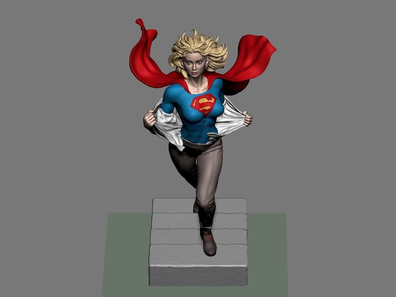 SuperGirl Run 3D print model_48
