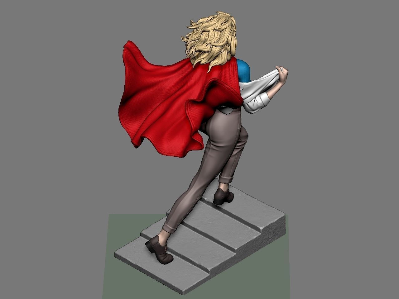 SuperGirl Run 3D print model_54