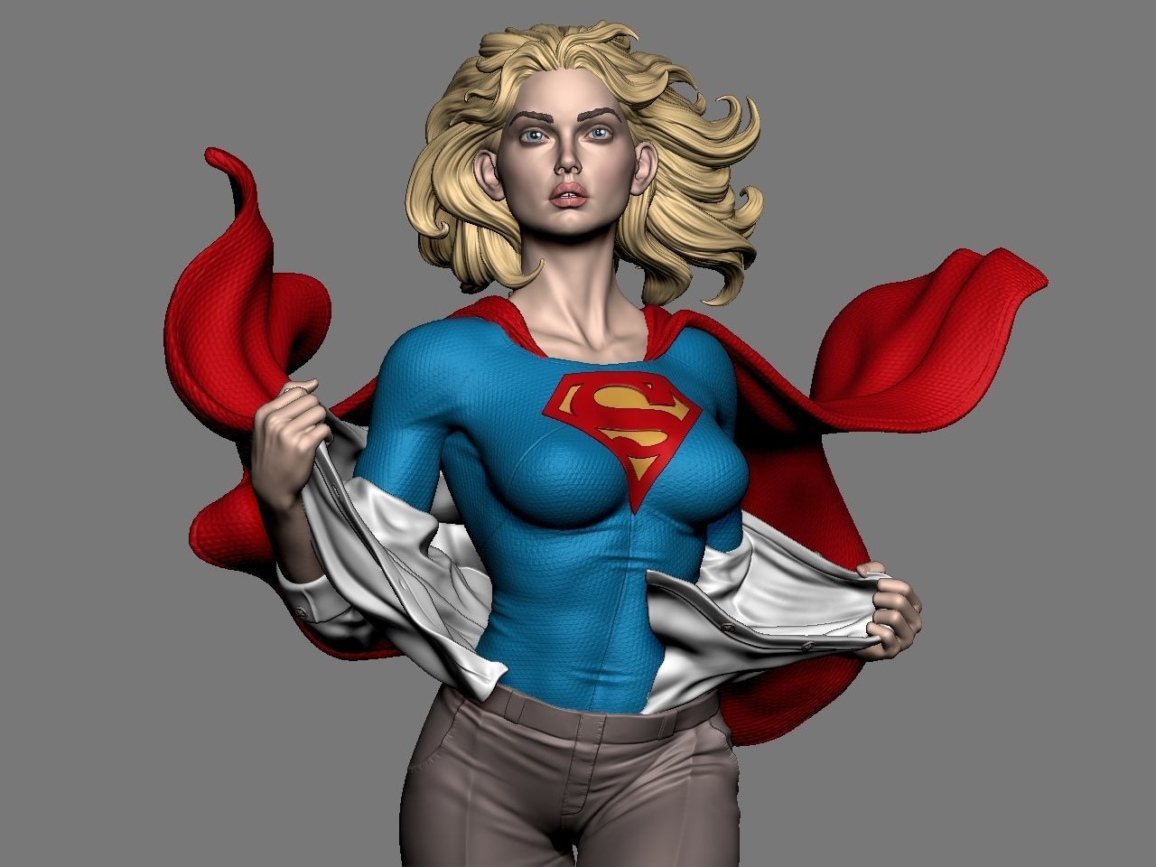 SuperGirl Run 3D print model_16