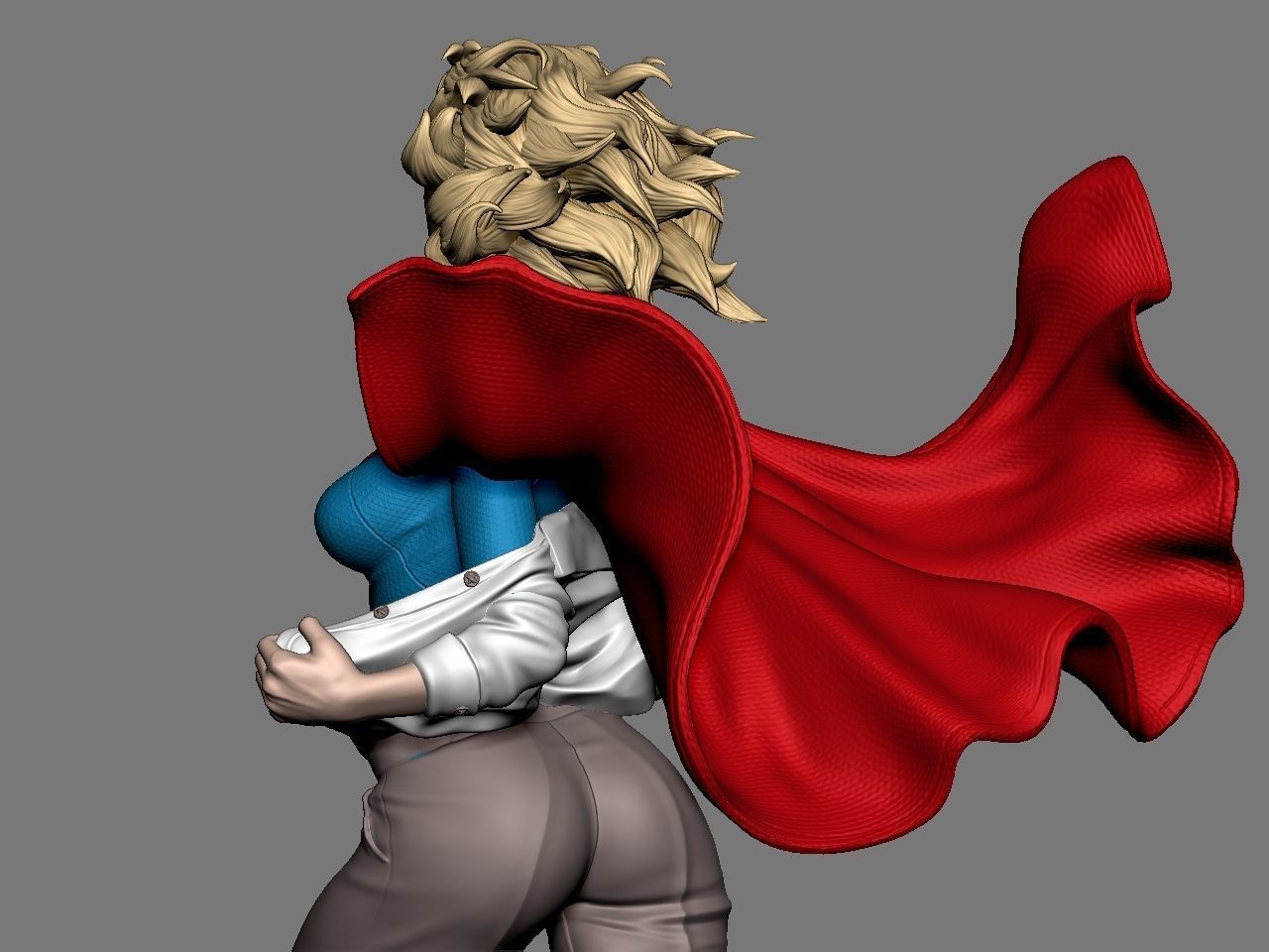 SuperGirl Run 3D print model_26