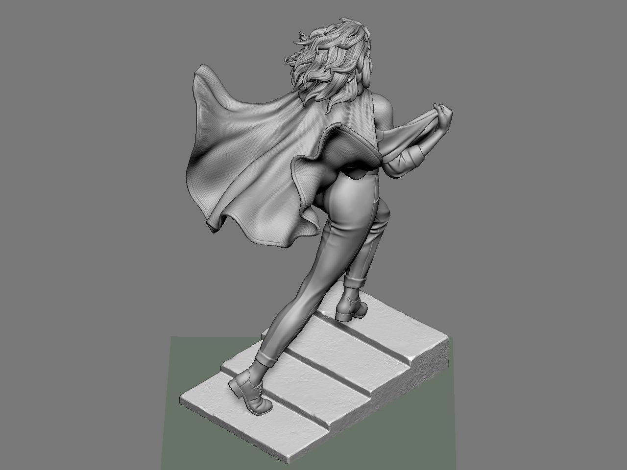 SuperGirl Run 3D print model_55