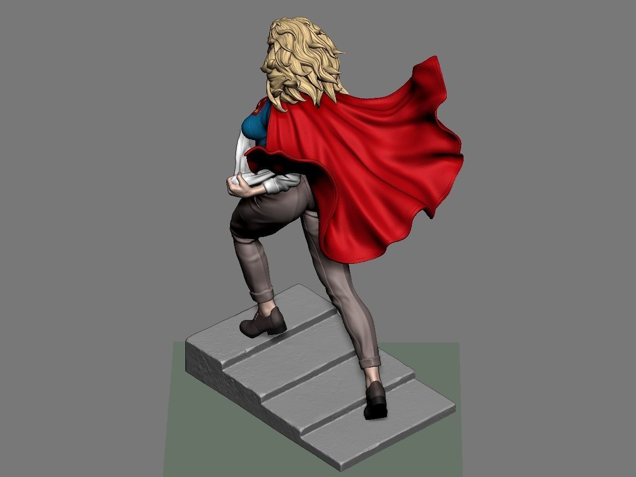 SuperGirl Run 3D print model_58