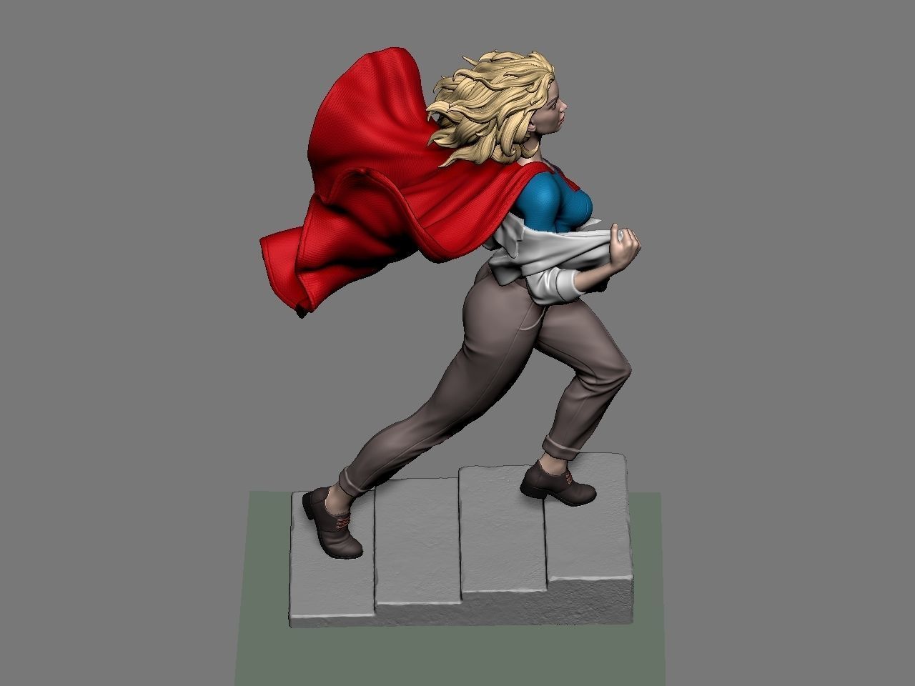 SuperGirl Run 3D print model_52
