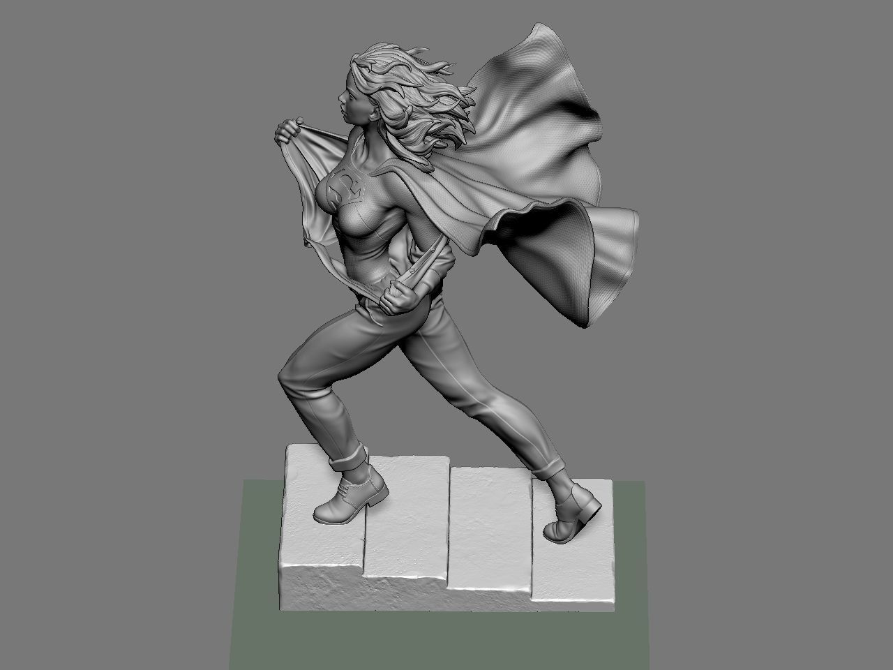 SuperGirl Run 3D print model_61
