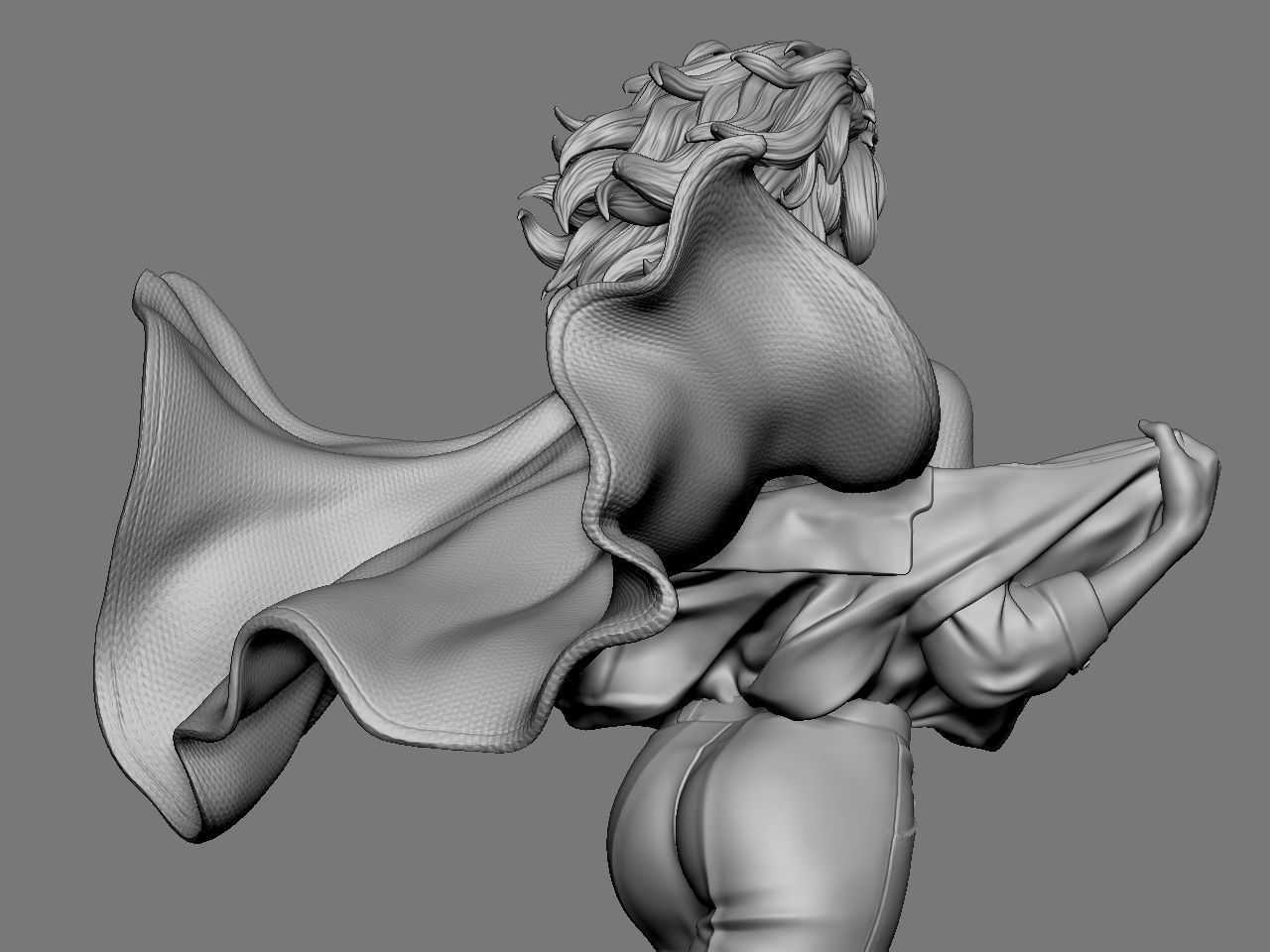 SuperGirl Run 3D print model_23