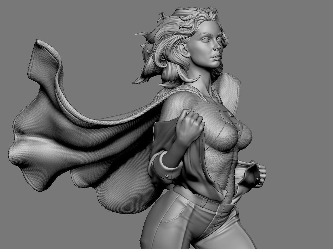 SuperGirl Run 3D print model_19