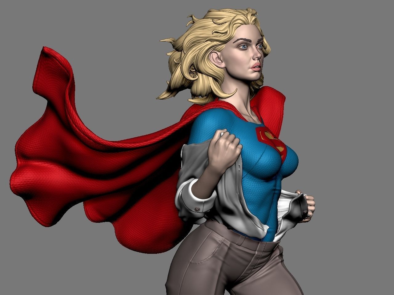 SuperGirl Run 3D print model_18