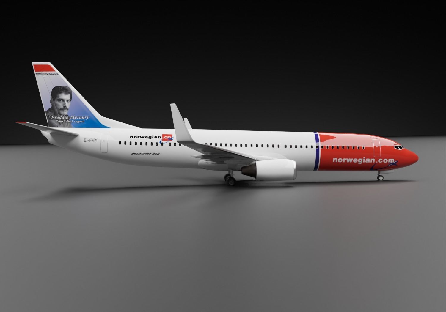 Boeing 737-800 Norwegian Airlines Livery  3D model_3