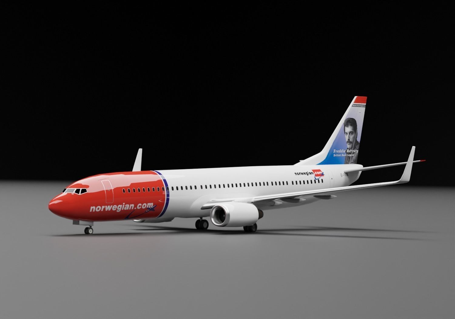 Boeing 737-800 Norwegian Airlines Livery  3D model_2
