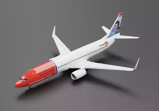 Boeing 737-800 Norwegian Airlines Livery  3D model