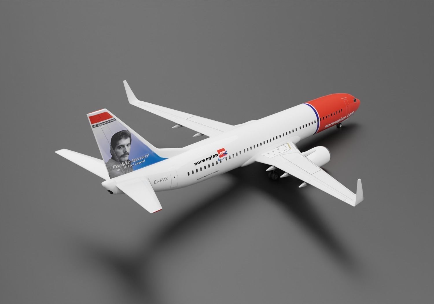 Boeing 737-800 Norwegian Airlines Livery  3D model_1