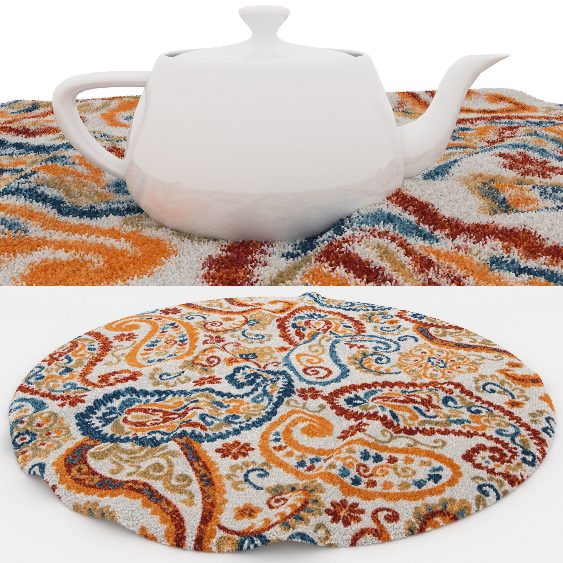 Rugs No 391 Low-poly 3D model_1