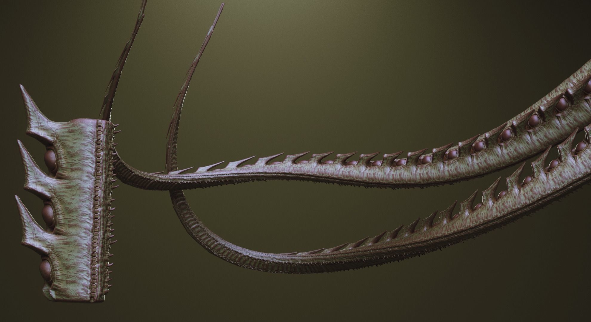 TENTACLES - 40 types in ZBrush brushes and OBJs 3D model_28