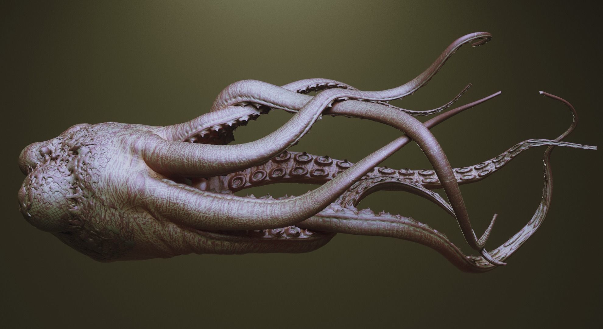 TENTACLES - 40 types in ZBrush brushes and OBJs 3D model_11