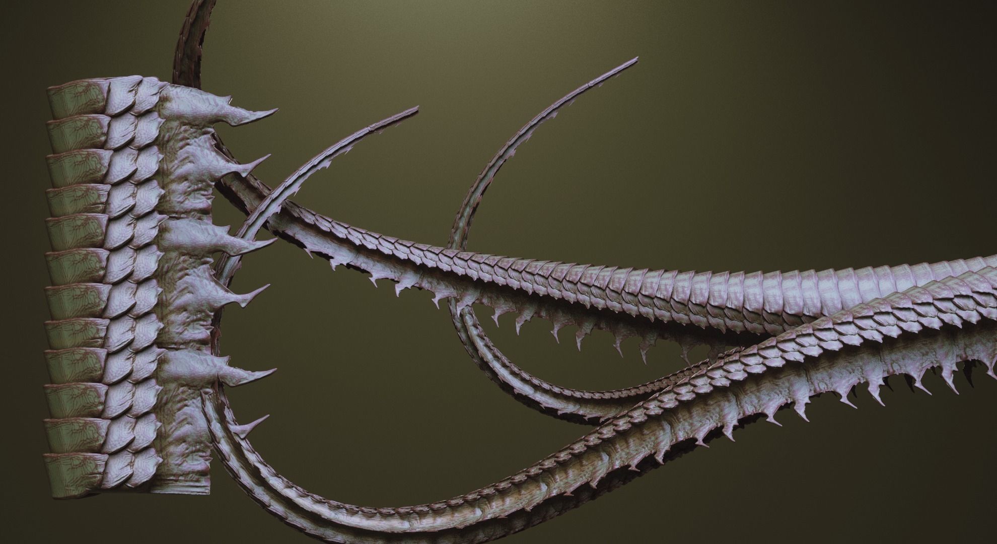 TENTACLES - 40 types in ZBrush brushes and OBJs 3D model_40