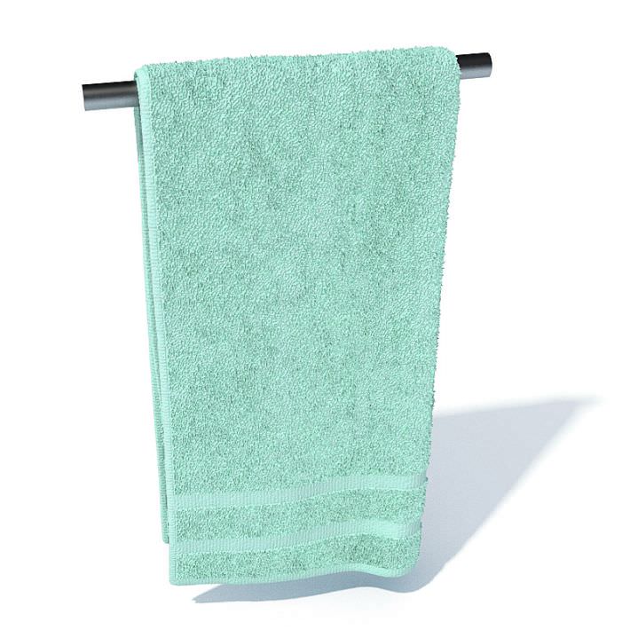 Bathroom Hand Towel 3D Model | CGTrader.com bathroom hand towel 3d model 1