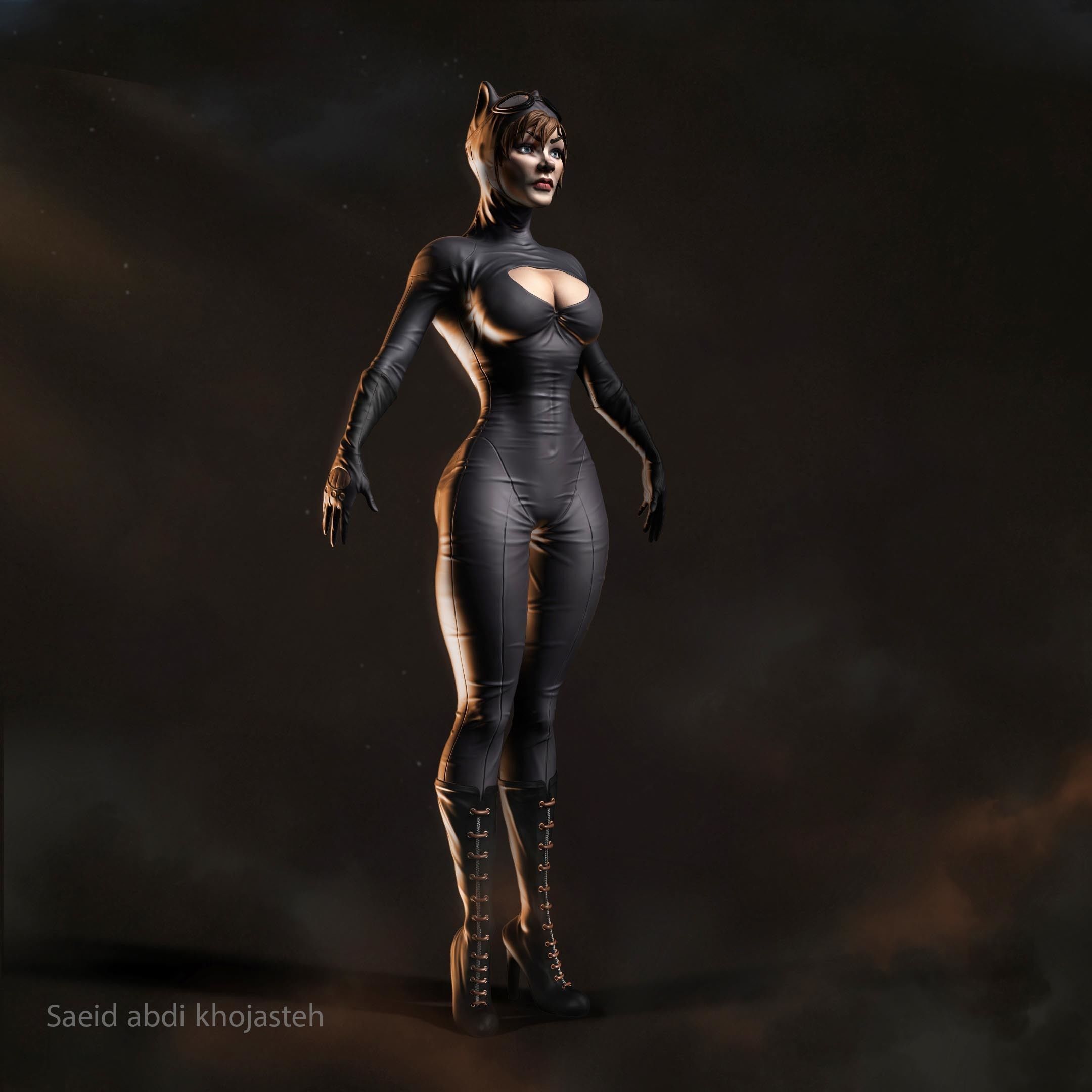Catwoman character zbrush 3D model_1