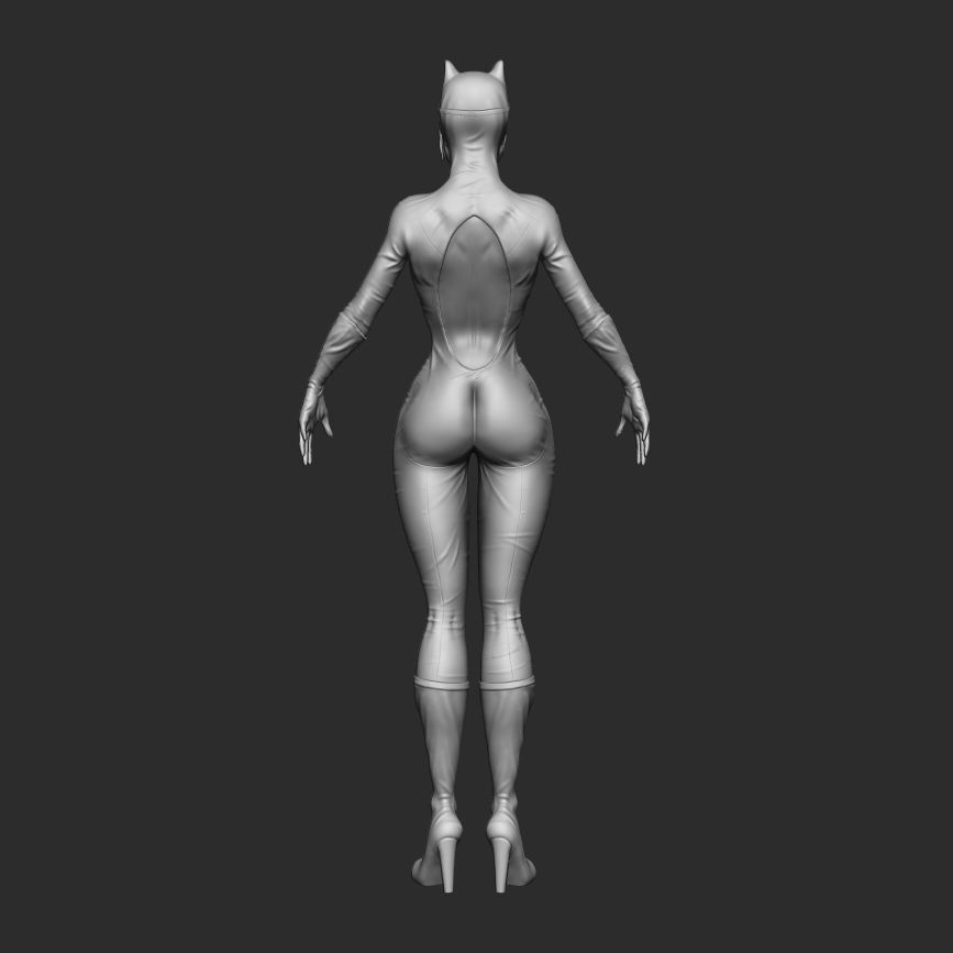 Catwoman character zbrush 3D model_9