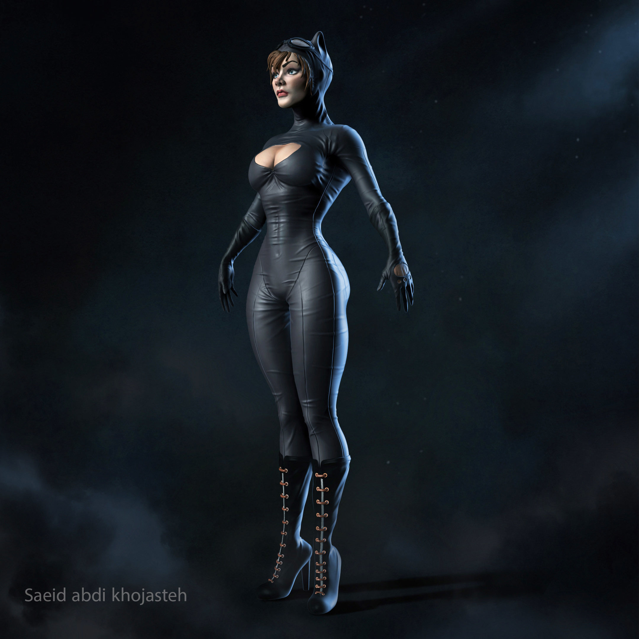 Catwoman character zbrush 3D model_4